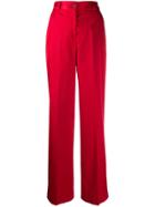 Pt01 High Waisted Palazzo Trousers - Red