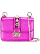 Valentino Valentino Garavani 'glam Lock' Shoulder Bag, Women's, Pink/purple, Leather/metal (other)