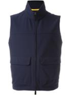 Canali Zipped Vest, Men's, Size: 58, Blue, Polyamide/polyester/spandex/elastane/wool