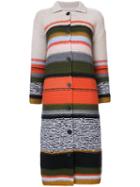Rosetta Getty - Striped Knitted Cardigan - Women - Viscose/nylon/lambs Wool - Xs, Viscose/nylon/lambs Wool