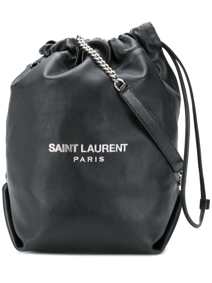 Saint Laurent Teddy Bucket Bag - Black