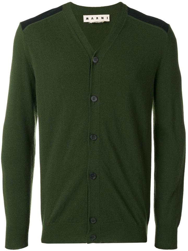 Marni Shoulder Panel Cardigan - Green
