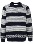 White Mountaineering Textured Stripe Jumper