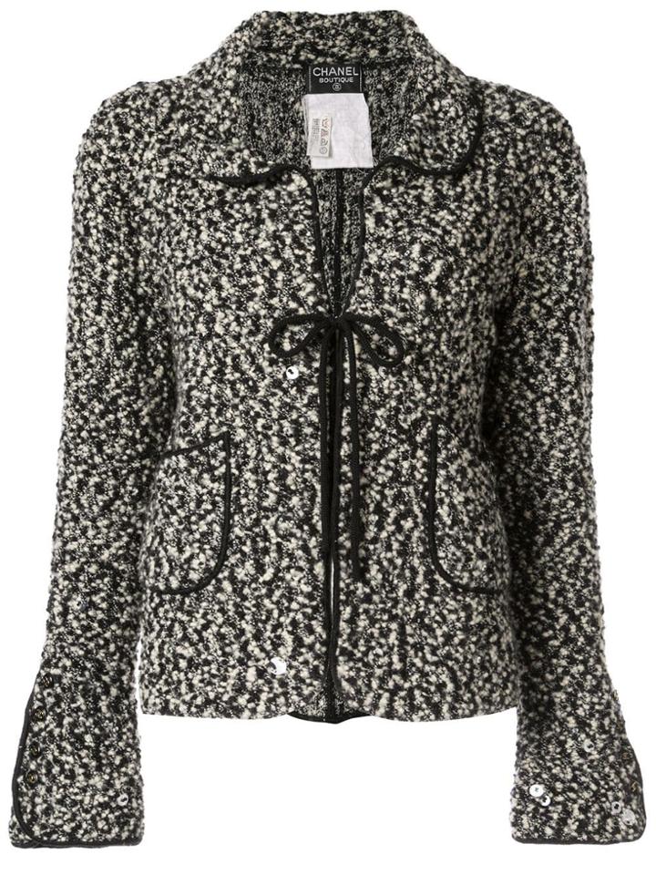 Chanel Pre-owned 1994 Long Sleeve Coat Jacket - White