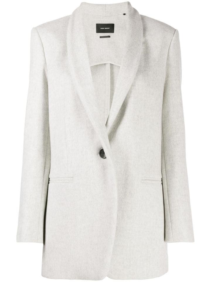 Isabel Marant Felicie Shawl Lapel Jacket - Grey
