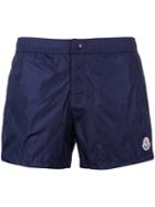 Moncler - Logo Plaque Swimming Trunks - Men - Nylon/polyamide/polyester - L, Blue, Nylon/polyamide/polyester