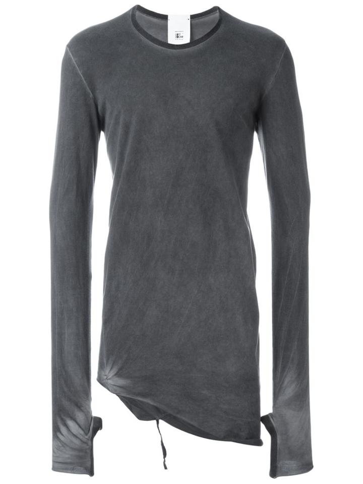 Lost & Found Rooms Asymmetric Hem T-shirt, Men's, Size: Xs, Grey, Cotton
