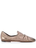 Pantanetti Ruched Slippers - Gold