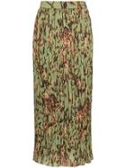 Johanna Ortiz Jo The Act Of Nature Pleated Skirt - Green
