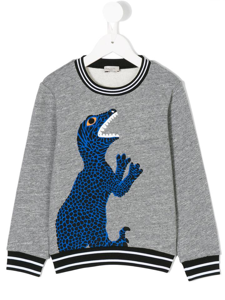 Paul Smith Junior - Dinosaur Print Sweatshirt - Kids - Cotton/polyester - 2 Yrs, Grey
