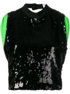 Brognano Sequin Top - Black