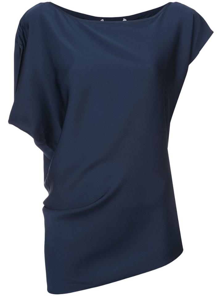 Milly Shortsleeved Square Neck Blouse - Blue