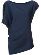 Milly Shortsleeved Square Neck Blouse - Blue