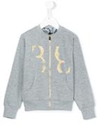 Billionaire Kids - Zipped Jacket - Kids - Cotton/spandex/elastane - 4 Yrs, Grey