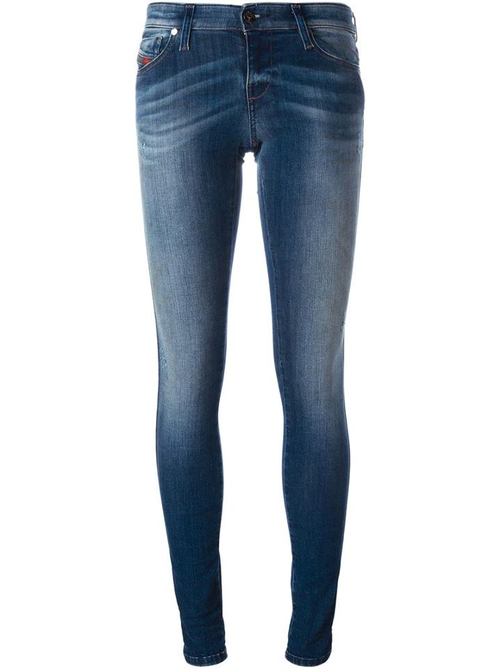 Diesel Skinny Jeans, Women's, Size: 28, Blue, Cotton/polyester/spandex/elastane