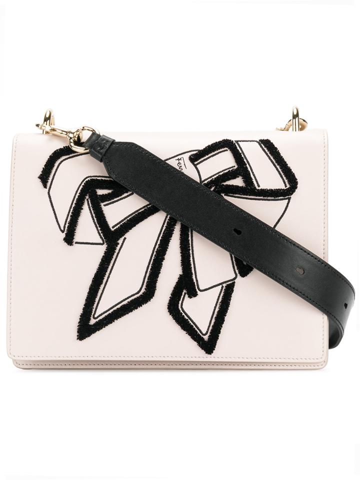 Salvatore Ferragamo Bow Shoulder Bag - Pink & Purple