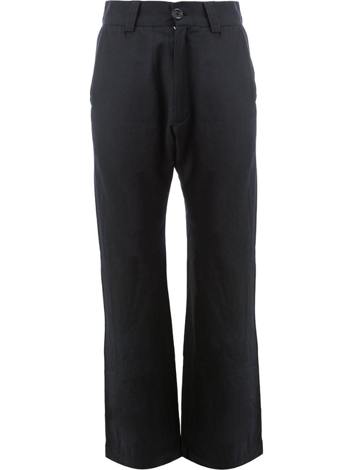 Geoffrey B. Small Flared Cuff Trousers - Black