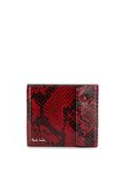 Paul Smith Snakeskin Print Wallet - Red