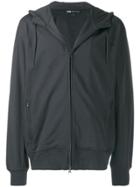 Y-3 Logo Zipped Hoodie - Black