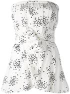 C/meo - Printed Strapless Playsuit - Women - Polyester/viscose - M, White, Polyester/viscose