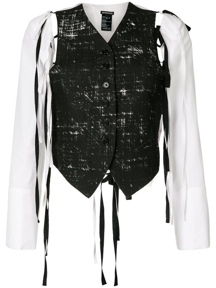 Ann Demeulemeester Waistcoat With Detachable Sleeves - Black