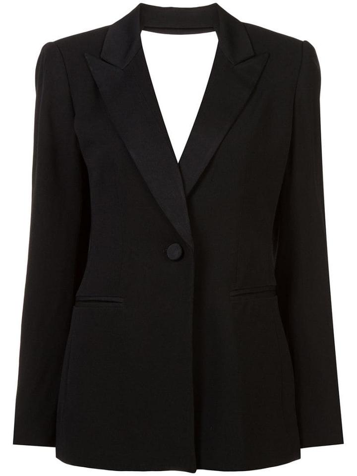 Diane Von Furstenberg Cut Out Tuxedo Blazer - Black