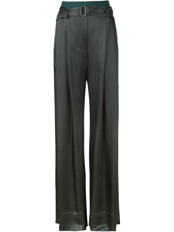 Ann Demeulemeester Belted Wide Leg Trousers, Women's, Size: 40, Silk/cupro