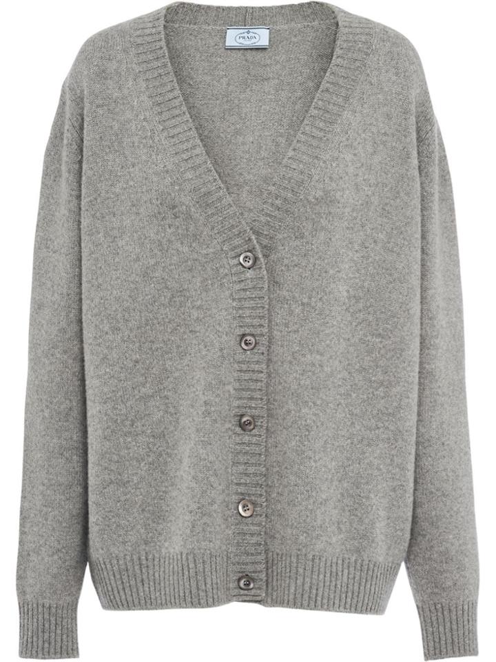 Prada Cashmere Cardigan - Grey