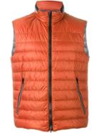Fay Padded Zip Gilet - Red