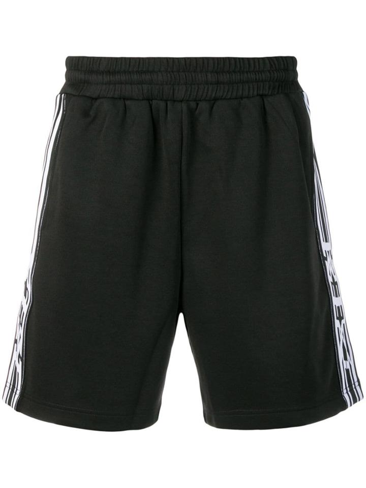 Ktz Ribbon Stripe Jogging Shorts - Black
