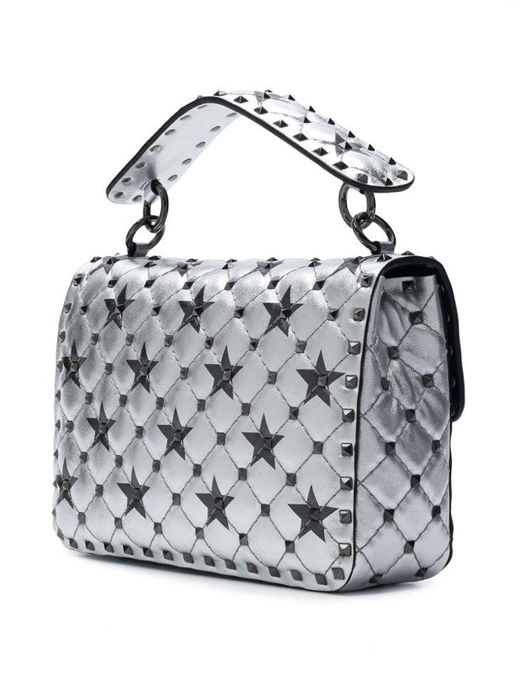 Valentino Valentino Garavani Spike Star Shoulder Bag - Grey