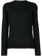 Rick Owens Fluffy Fitted Jumper - Black