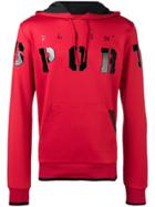 Plein Sport Logo Hooded Sweatshirt - Red