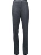 Elie Tahari Straight Tailored Trousers, Women's, Size: 8, Black, Polyester/viscose/cotton/spandex/elastane