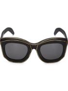 Kuboraum 'mask B2' Sunglasses, Adult Unisex, Black, Acetate/24kt Gold