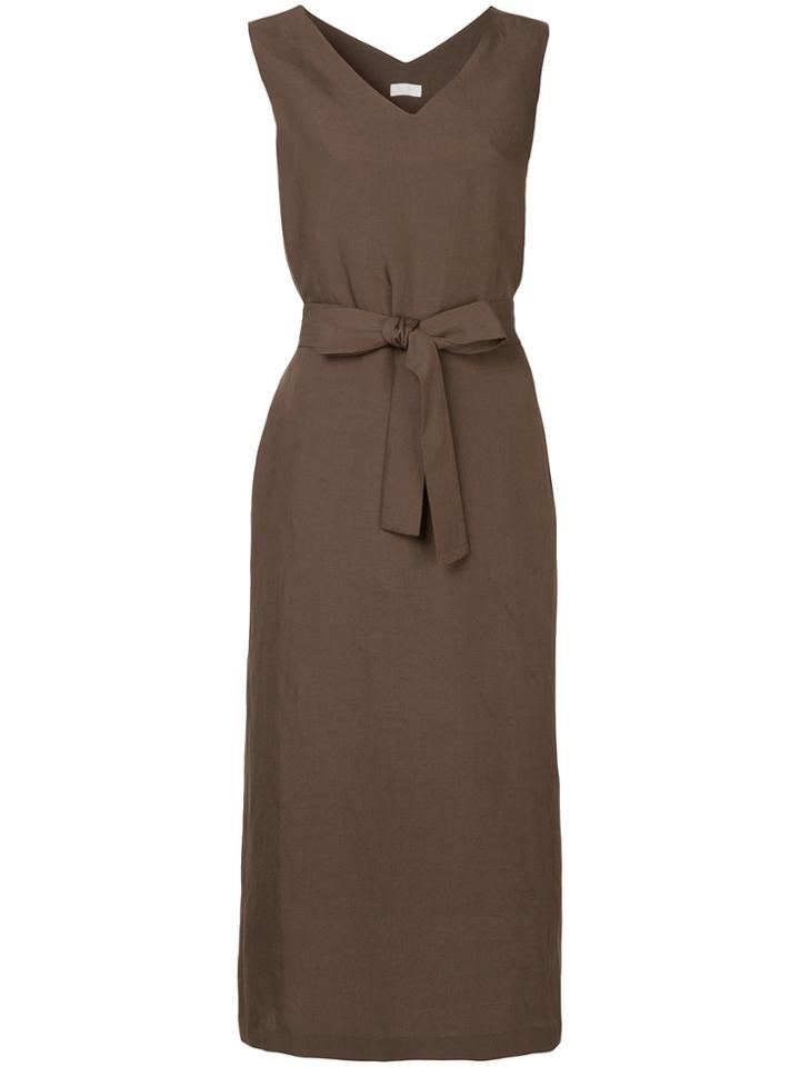 Ballsey Tie Waist Dress - Brown