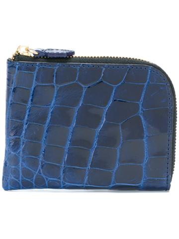 Jason Briggs Crocodile Effect Coin Purse - Blue