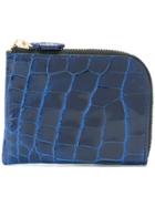 Jason Briggs Crocodile Effect Coin Purse - Blue