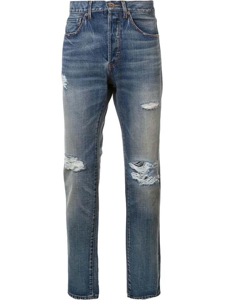 321 Ripped Detail Jeans, Men's, Size: 36, Blue, Cotton