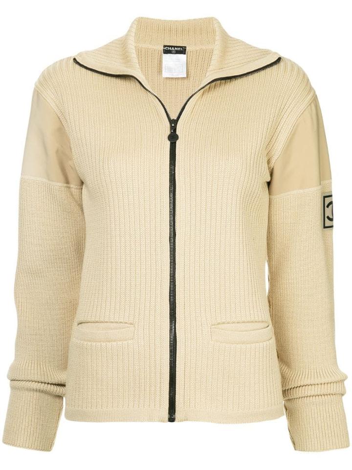Chanel Pre-owned Sport Line Knitted Jacket - Brown