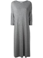 Barrie Knitted Midi Dress, Women's, Size: Small, Grey, Cashmere