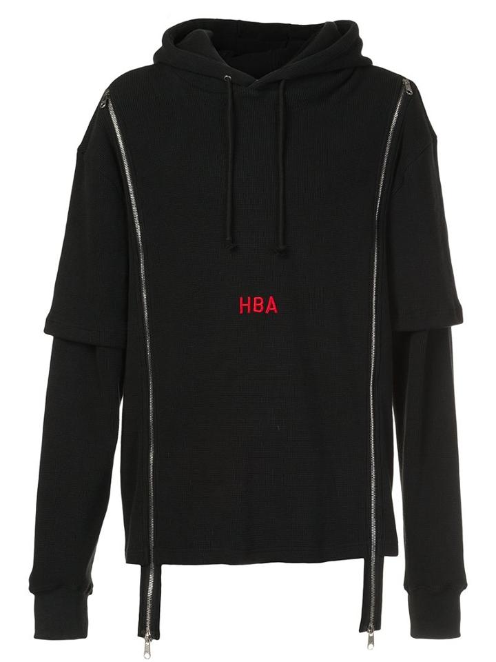 Hood By Air Logo Hoodie, Men's, Size: Xl, Black, Cotton/spandex/elastane