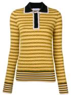 Carven Jacquard Polo - Yellow & Orange