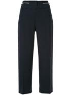 Markus Lupfer Button Detail Cropped Trousers - Blue