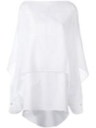 Balossa White Shirt Double Layer Shirt Dress, Women's, Size: 44, Cotton