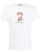 Maison Kitsuné Pixel Logo Print T-shirt - White