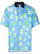 Prabal Gurung Twill Short Sleeve Shirt - Blue