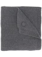 Dsquared2 Ribbed Maple Logo Scarf - Grey