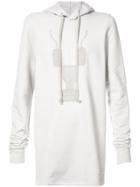 Rick Owens Drkshdw Dinge Embroidered Hoodie - White
