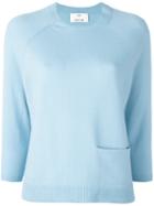 Allude Pocket Detail Jumper, Women's, Size: Medium, Blue, Cashmere